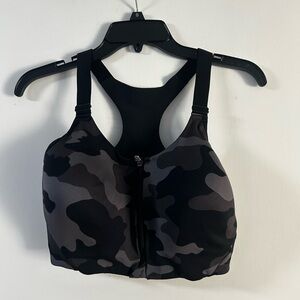All in Motion High-Support Sports Bra Black and Gray